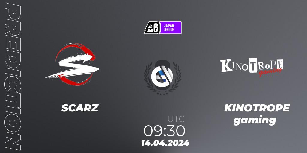 SCARZ vs KINOTROPE gaming: Betting TIp, Match Prediction. 14.04.2024 at 09:30. Rainbow Six, Japan League 2024 - Stage 1