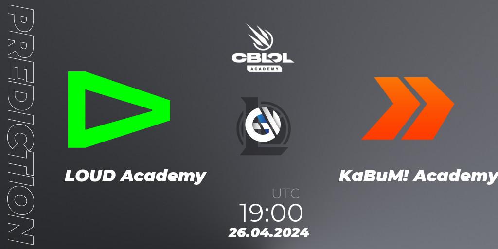 LOUD Academy vs KaBuM! Academy: Betting TIp, Match Prediction. 26.04.24. LoL, CBLOL Academy Split 1 2024