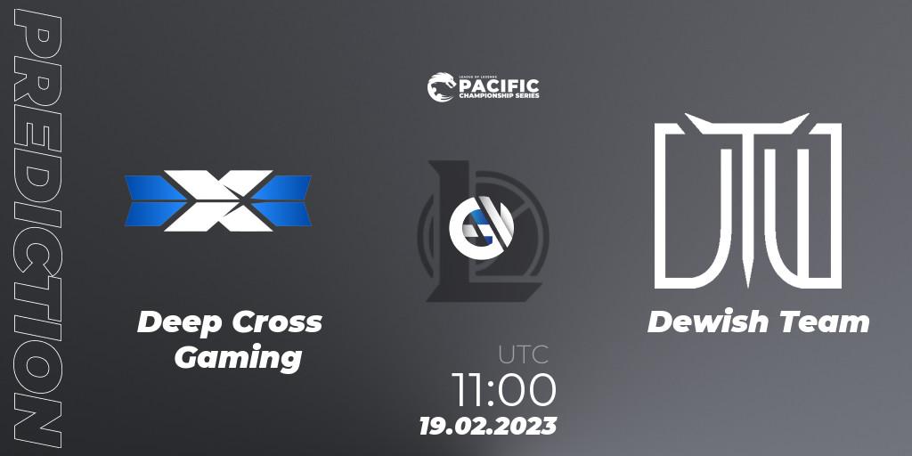 Deep Cross Gaming vs Dewish Team: Betting TIp, Match Prediction. 19.02.2023 at 11:00. LoL, PCS Spring 2023 - Group Stage