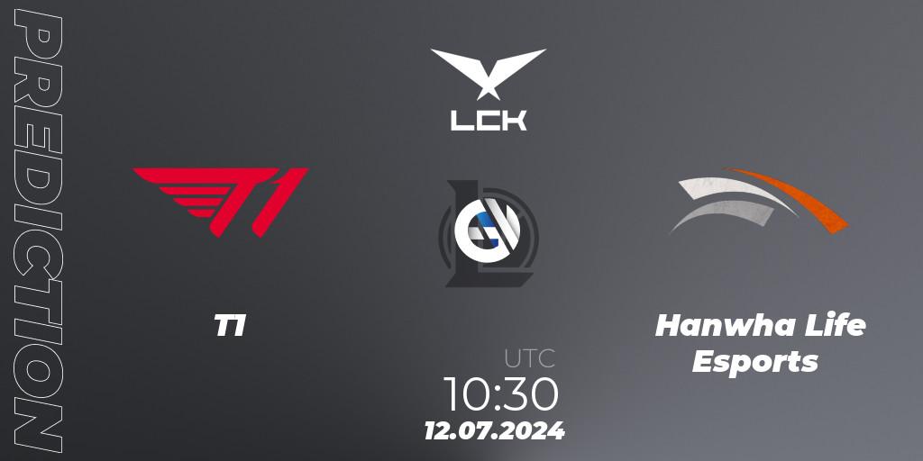 T1 vs Hanwha Life Esports: Betting TIp, Match Prediction. 12.07.2024 at 10:30. LoL, LCK Summer 2024 Group Stage