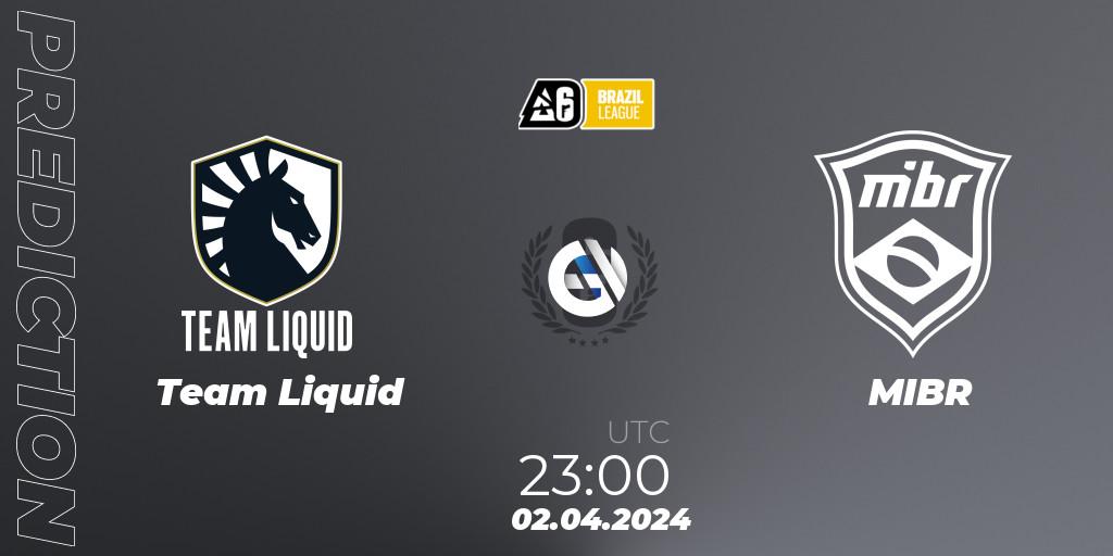 Team Liquid vs MIBR: Betting TIp, Match Prediction. 02.04.2024 at 22:00. Rainbow Six, Brazil League 2024 - Stage 1