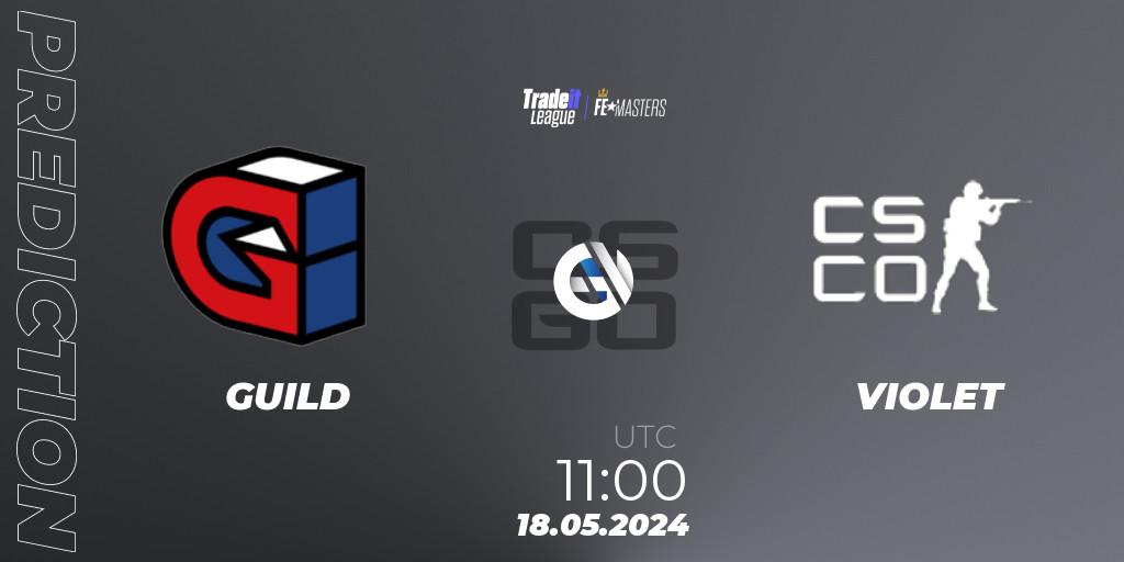GUILD vs VIOLET: Betting TIp, Match Prediction. 18.05.2024 at 11:00. Counter-Strike (CS2), Tradeit League FE Masters #3
