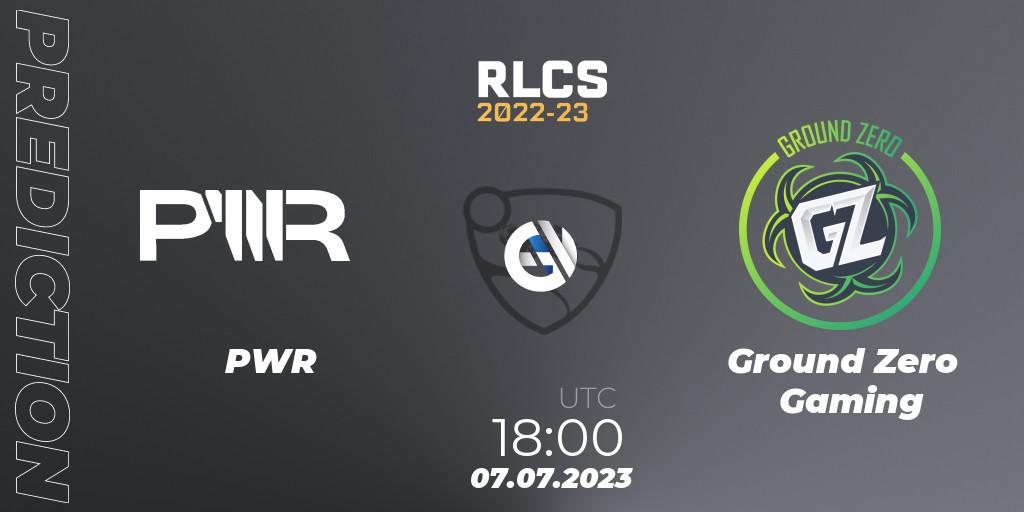 PWR vs Ground Zero Gaming: Betting TIp, Match Prediction. 07.07.2023 at 17:45. Rocket League, RLCS 2022-23 Spring Major