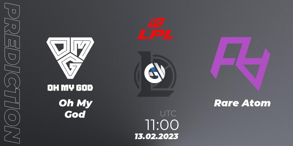 Oh My God vs Rare Atom: Betting TIp, Match Prediction. 13.02.23. LoL, LPL Spring 2023 - Group Stage