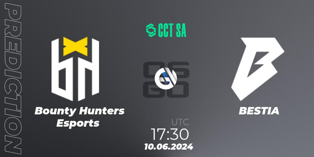 Bounty Hunters Esports vs BESTIA: Betting TIp, Match Prediction. 10.06.2024 at 17:55. Counter-Strike (CS2), CCT Season 2 South America Series 1