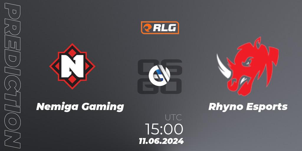 Nemiga Gaming vs Rhyno Esports: Betting TIp, Match Prediction. 11.06.2024 at 15:00. Counter-Strike (CS2), RES European Series #5