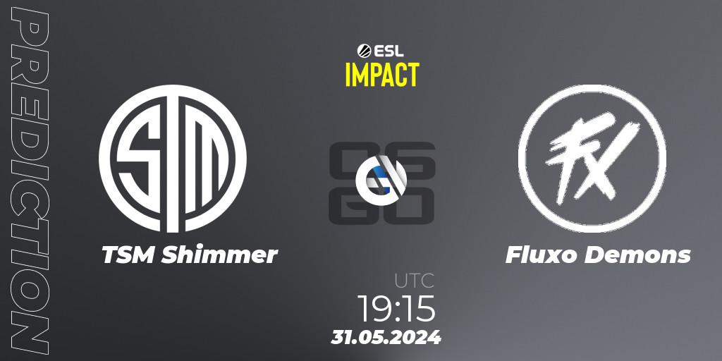 TSM Shimmer vs Fluxo Demons: Betting TIp, Match Prediction. 31.05.2024 at 19:45. Counter-Strike (CS2), ESL Impact League Season 5 Finals