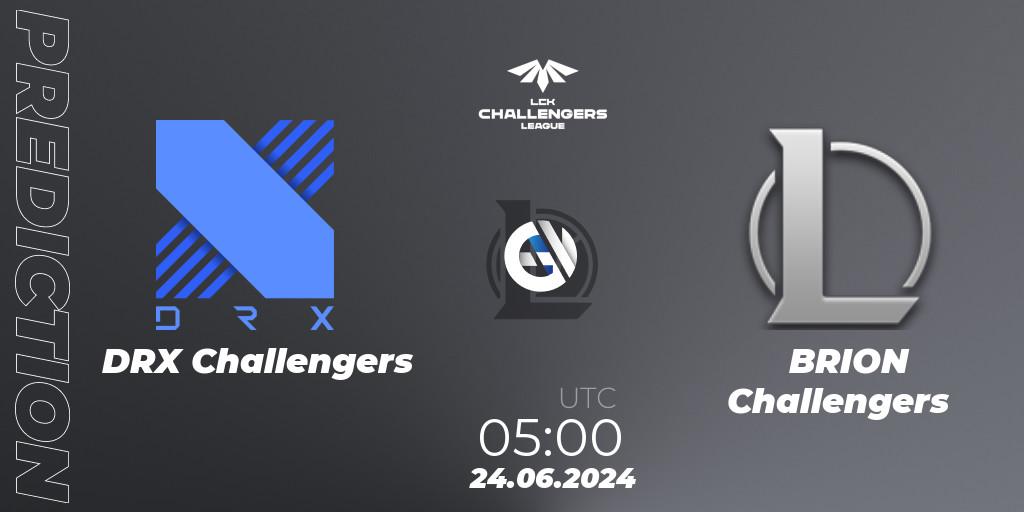 DRX Challengers vs BRION Challengers: Betting TIp, Match Prediction. 24.06.2024 at 05:00. LoL, LCK Challengers League 2024 Summer - Group Stage