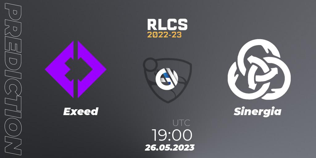 Exeed vs Sinergia: Betting TIp, Match Prediction. 26.05.2023 at 19:00. Rocket League, RLCS 2022-23 - Spring: South America Regional 2 - Spring Cup