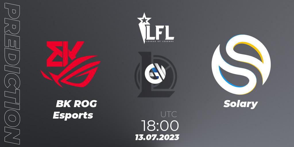 BK ROG Esports vs Solary: Betting TIp, Match Prediction. 13.07.2023 at 18:00. LoL, LFL Summer 2023 - Group Stage