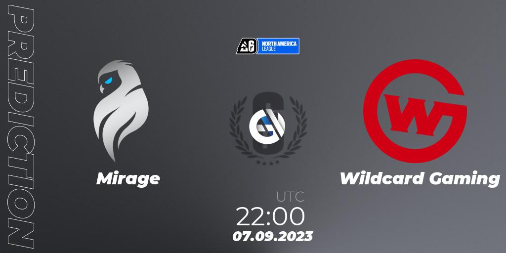 Mirage vs Wildcard Gaming: Betting TIp, Match Prediction. 07.09.2023 at 22:00. Rainbow Six, North America League 2023 - Stage 2