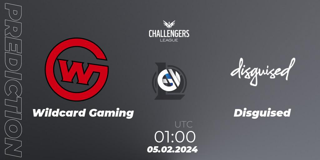Wildcard Gaming vs Disguised: Betting TIp, Match Prediction. 05.02.24. LoL, NACL 2024 Spring - Group Stage