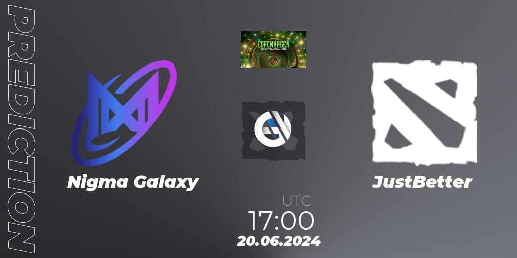Nigma Galaxy vs JustBetter: Betting TIp, Match Prediction. 20.06.2024 at 17:20. Dota 2, The International 2024: Western Europe Closed Qualifier