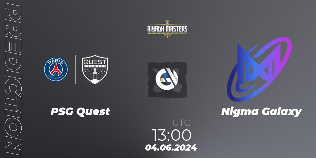 PSG Quest vs Nigma Galaxy: Betting TIp, Match Prediction. 04.06.2024 at 13:01. Dota 2, Riyadh Masters 2024: MENA Closed Qualifier