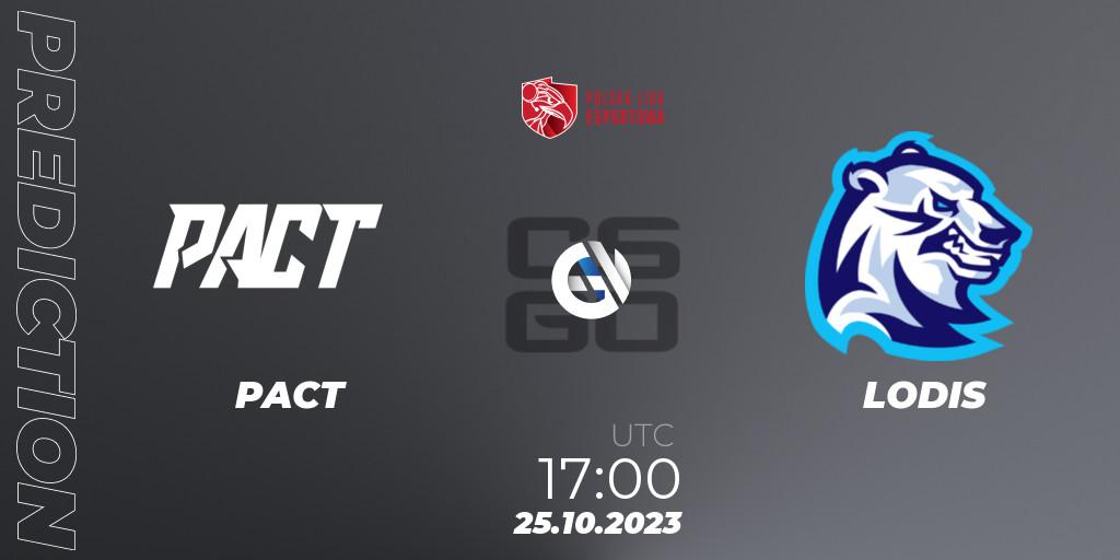 PACT vs LODIS: Betting TIp, Match Prediction. 25.10.23. CS2 (CS:GO), Polska Liga Esportowa 2023: Split #3