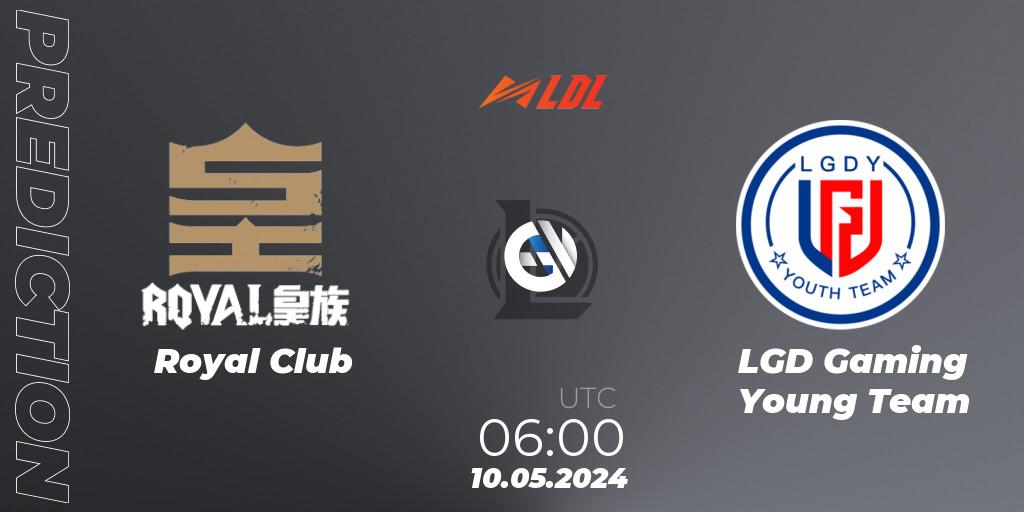 Royal Club vs LGD Gaming Young Team: Betting TIp, Match Prediction. 10.05.2024 at 06:00. LoL, LDL 2024 - Stage 2