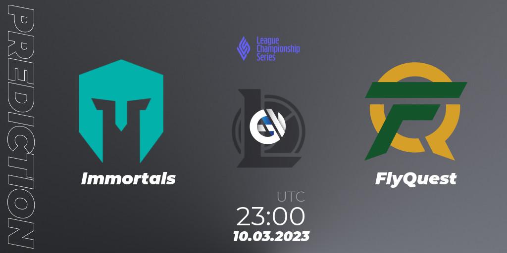 Immortals vs FlyQuest: Betting TIp, Match Prediction. 10.03.23. LoL, LCS Spring 2023 - Group Stage