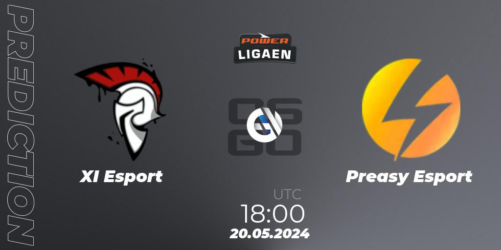 XI Esport vs Preasy Esport: Betting TIp, Match Prediction. 20.05.2024 at 18:00. Counter-Strike (CS2), Dust2.dk Ligaen Season 26