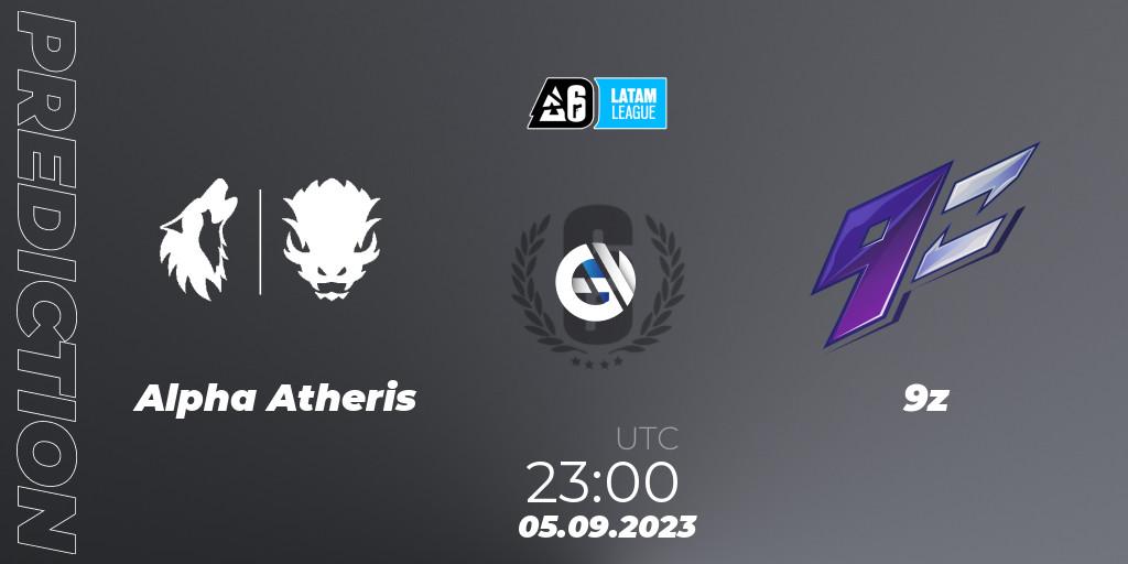 Alpha Atheris vs 9z: Betting TIp, Match Prediction. 05.09.2023 at 23:00. Rainbow Six, LATAM League 2023 - Stage 2