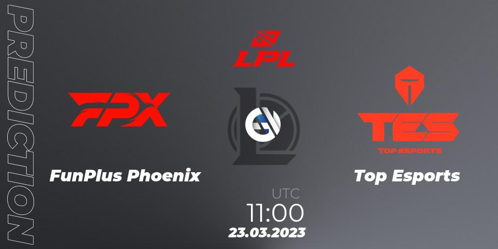 FunPlus Phoenix vs Top Esports: Betting TIp, Match Prediction. 23.03.23. LoL, LPL Spring 2023 - Group Stage