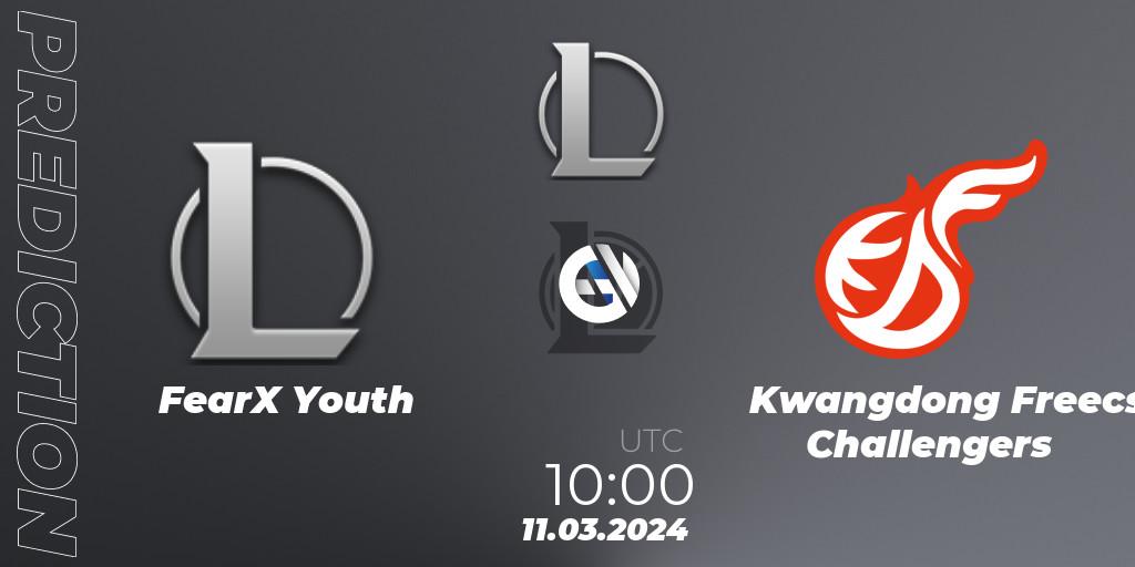 FearX Youth vs Kwangdong Freecs Challengers: Betting TIp, Match Prediction. 11.03.24. LoL, LCK Challengers League 2024 Spring - Group Stage