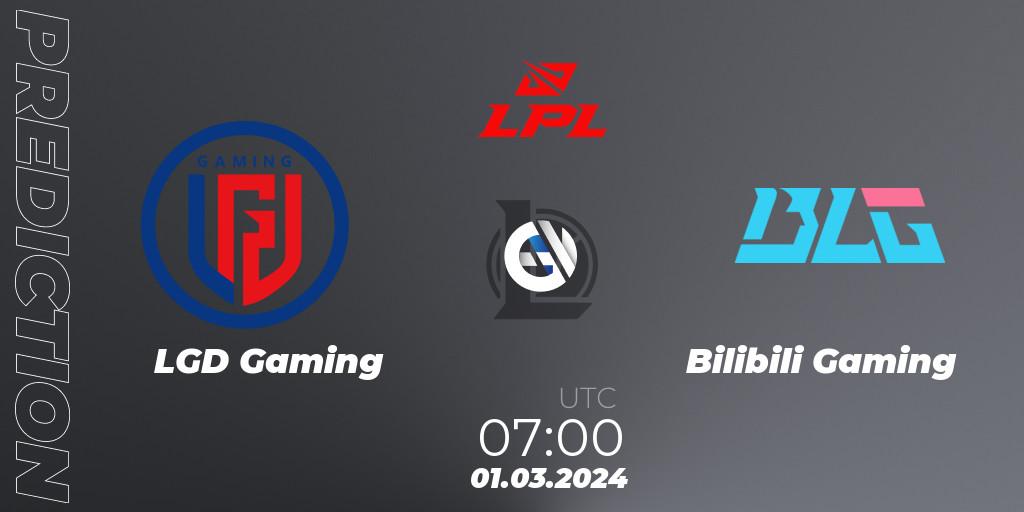 LGD Gaming vs Bilibili Gaming: Betting TIp, Match Prediction. 01.03.24. LoL, LPL Spring 2024 - Group Stage