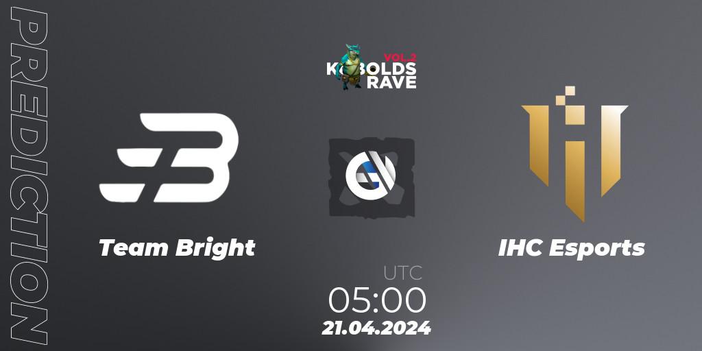 Team Bright vs IHC Esports: Betting TIp, Match Prediction. 21.04.24. Dota 2, Cringe Station Kobolds Rave 2