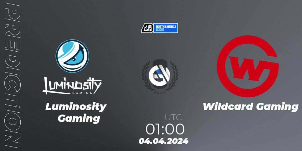 Luminosity Gaming vs Wildcard Gaming: Betting TIp, Match Prediction. 03.04.24. Rainbow Six, North America League 2024 - Stage 1
