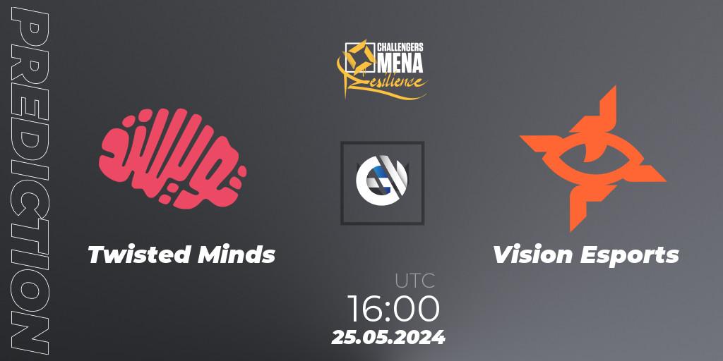 Twisted Minds vs Vision Esports: Betting TIp, Match Prediction. 25.05.2024 at 16:00. VALORANT, VALORANT Challengers 2024 MENA: Resilience Split 2 - GCC and Iraq