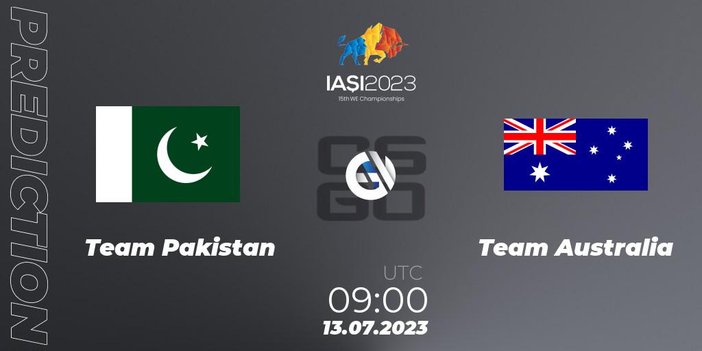 Team Pakistan vs Team Australia: Betting TIp, Match Prediction. 13.07.2023 at 09:00. Counter-Strike (CS2), IESF Asian Championship 2023