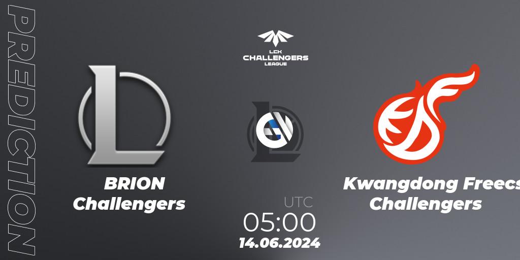 BRION Challengers vs Kwangdong Freecs Challengers: Betting TIp, Match Prediction. 14.06.2024 at 05:00. LoL, LCK Challengers League 2024 Summer - Group Stage