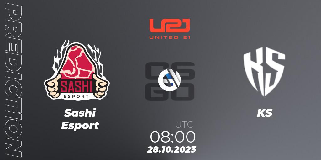  Sashi Esport vs KS: Betting TIp, Match Prediction. 28.10.2023 at 08:00. Counter-Strike (CS2), United21 Season 7