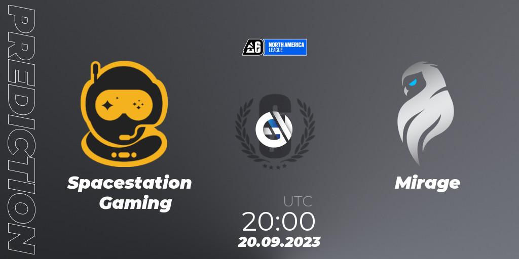 Spacestation Gaming vs Mirage: Betting TIp, Match Prediction. 20.09.2023 at 20:00. Rainbow Six, North America League 2023 - Stage 2