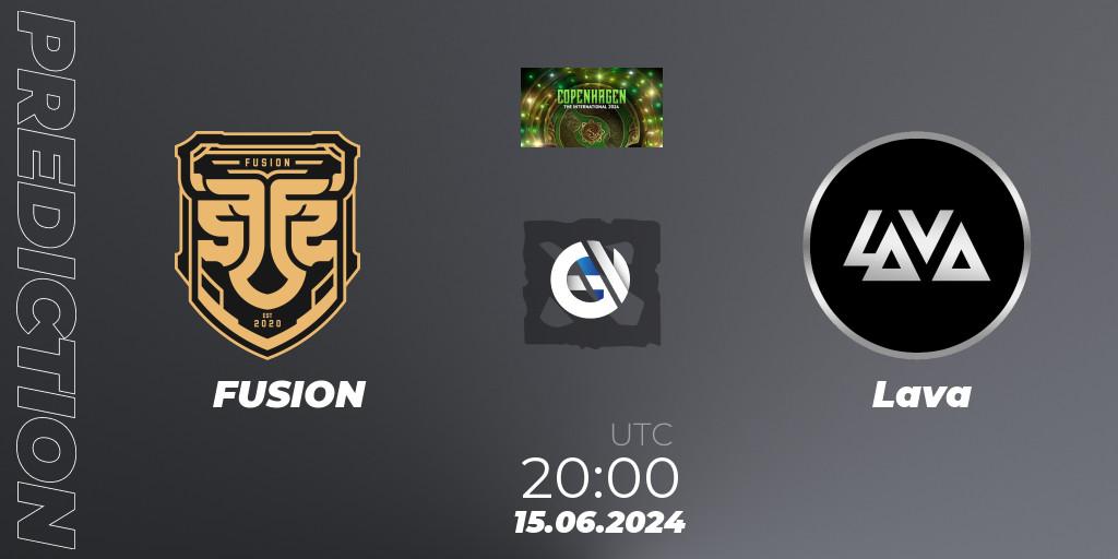 FUSION vs Lava: Betting TIp, Match Prediction. 15.06.2024 at 17:30. Dota 2, The International 2024: South America Closed Qualifier