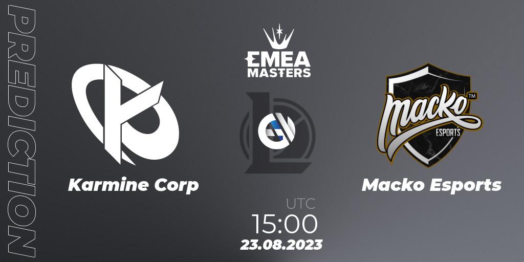Karmine Corp vs Macko Esports: Betting TIp, Match Prediction. 23.08.2023 at 15:00. LoL, EMEA Masters Summer 2023