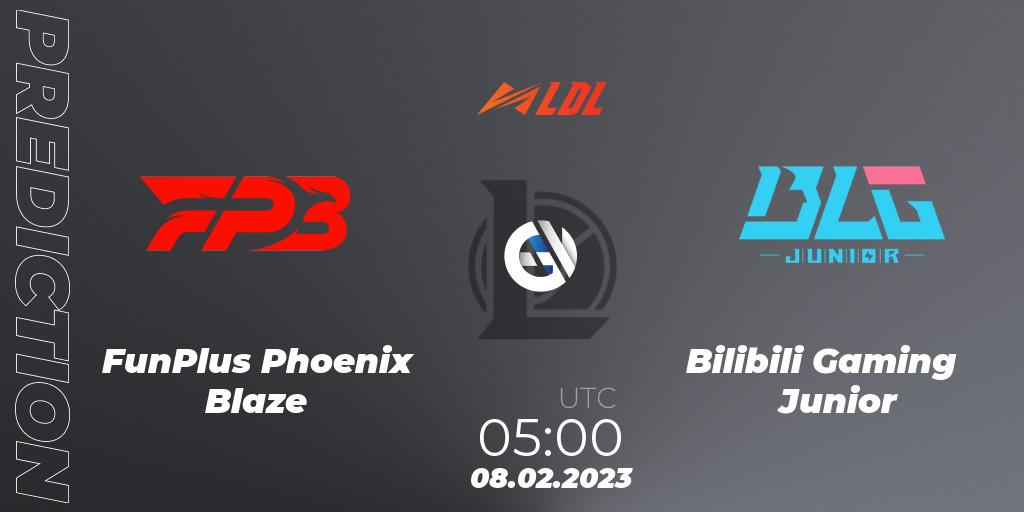 FunPlus Phoenix Blaze vs Bilibili Gaming Junior: Betting TIp, Match Prediction. 08.02.2023 at 05:00. LoL, LDL 2023 - Swiss Stage