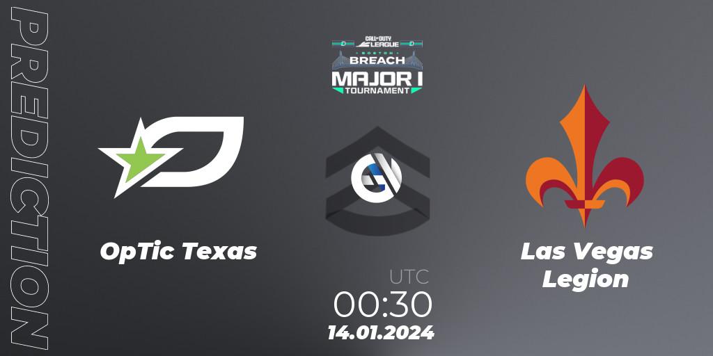 OpTic Texas vs Las Vegas Legion: Betting TIp, Match Prediction. 14.01.24. Call of Duty, Call of Duty League 2024: Stage 1 Major Qualifiers