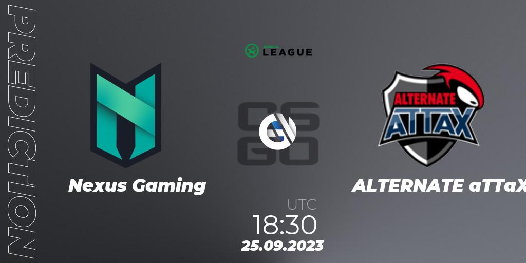 Nexus Gaming vs ALTERNATE aTTaX: Betting TIp, Match Prediction. 25.09.23. CS2 (CS:GO), ESEA Advanced Season 46 Europe