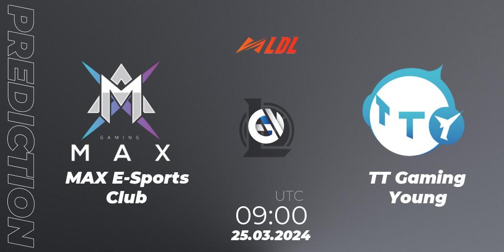 MAX E-Sports Club vs TT Gaming Young: Betting TIp, Match Prediction. 25.03.2024 at 09:00. LoL, LDL 2024 - Stage 2