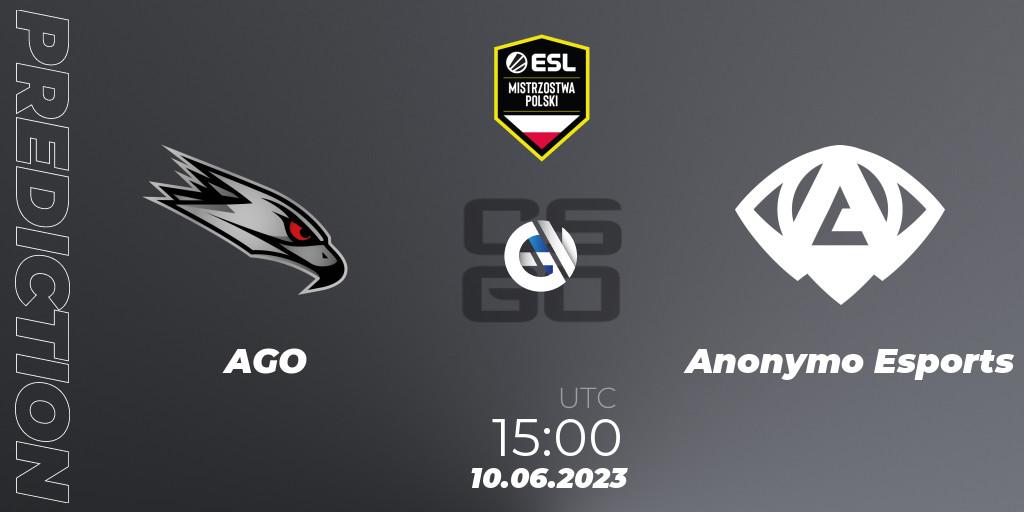 AGO vs Anonymo Esports: Betting TIp, Match Prediction. 10.06.23. CS2 (CS:GO), ESL Polish Championship Spring 2023