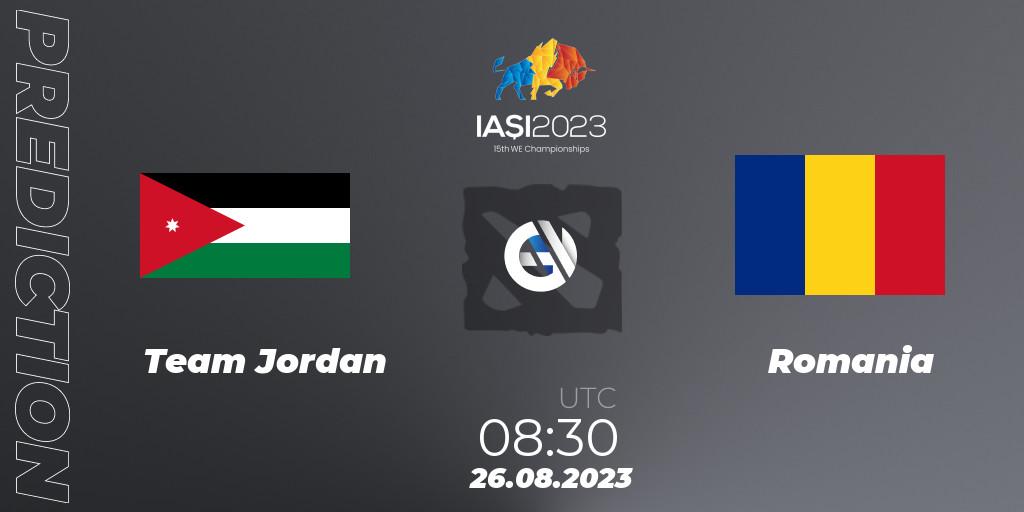 Team Jordan vs Romania: Betting TIp, Match Prediction. 26.08.23. Dota 2, IESF World Championship 2023