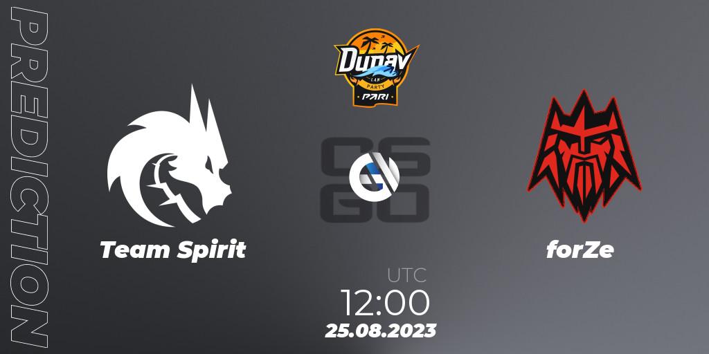 Team Spirit vs forZe: Betting TIp, Match Prediction. 25.08.23. CS2 (CS:GO), PARI Dunav Party 2023