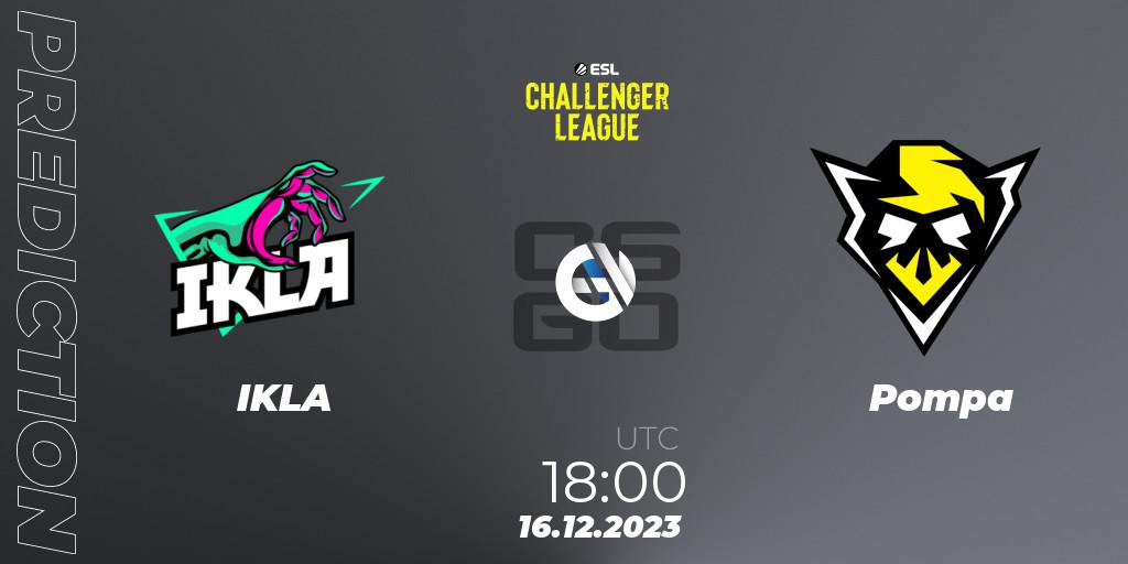 IKLA vs Pompa: Betting TIp, Match Prediction. 16.12.23. CS2 (CS:GO), ESL Challenger League Season 46 Relegation: Europe