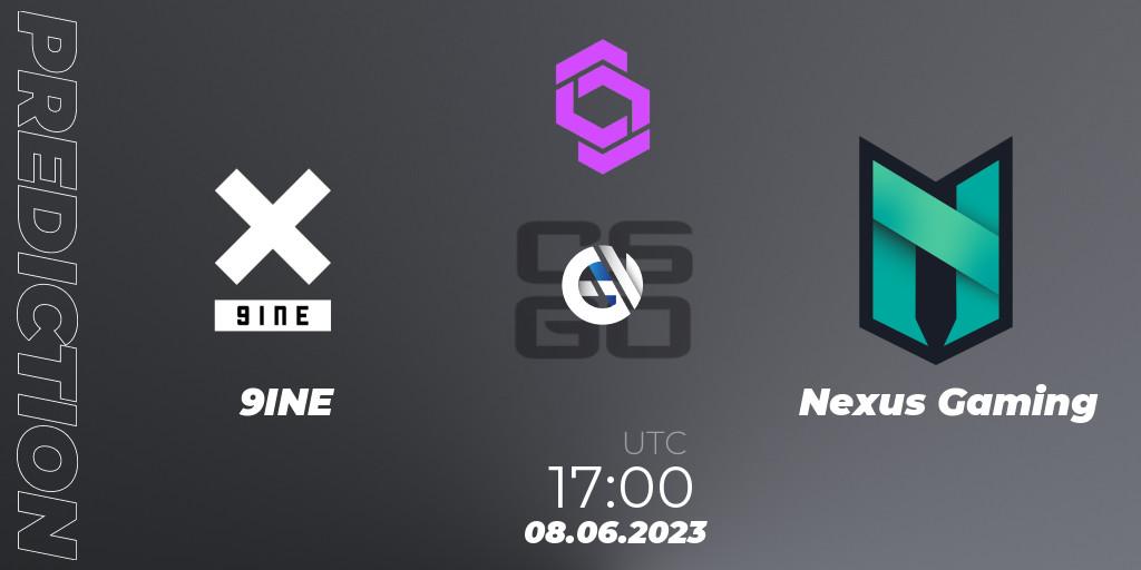 9INE vs Nexus Gaming: Betting TIp, Match Prediction. 08.06.2023 at 17:00. Counter-Strike (CS2), CCT West Europe Series 4
