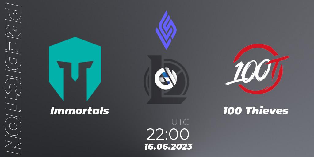 Immortals vs 100 Thieves: Betting TIp, Match Prediction. 23.06.23. LoL, LCS Summer 2023 - Group Stage