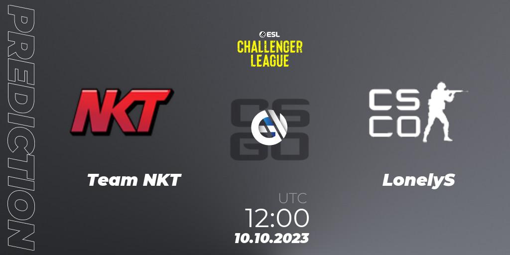 Team NKT vs LonelyS: Betting TIp, Match Prediction. 10.10.23. CS2 (CS:GO), ESL Challenger League Season 46: Asia-Pacific