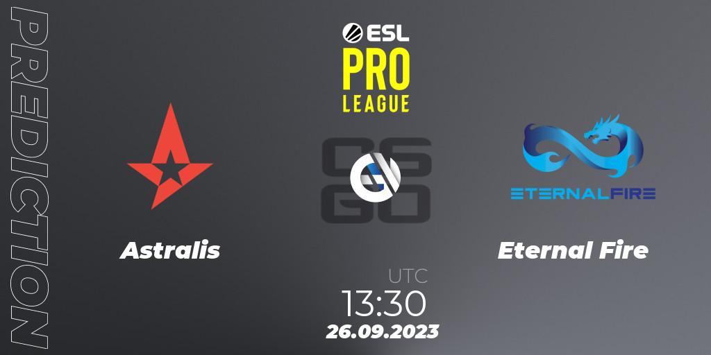Astralis vs Eternal Fire: Betting TIp, Match Prediction. 26.09.2023 at 13:30. Counter-Strike (CS2), ESL Pro League Season 18