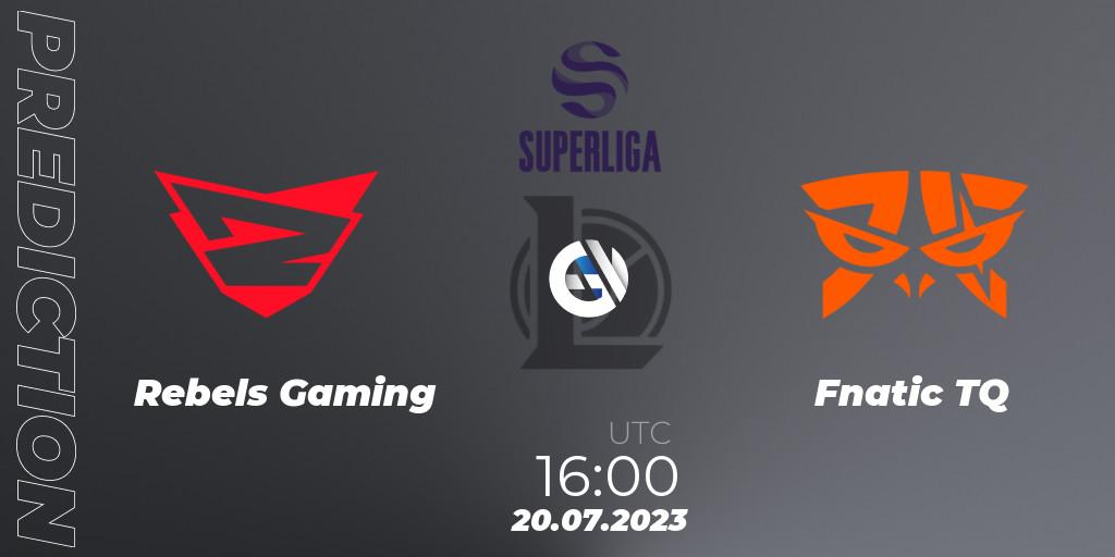 Rebels Gaming vs Fnatic TQ: Betting TIp, Match Prediction. 22.06.2023 at 17:00. LoL, Superliga Summer 2023 - Group Stage