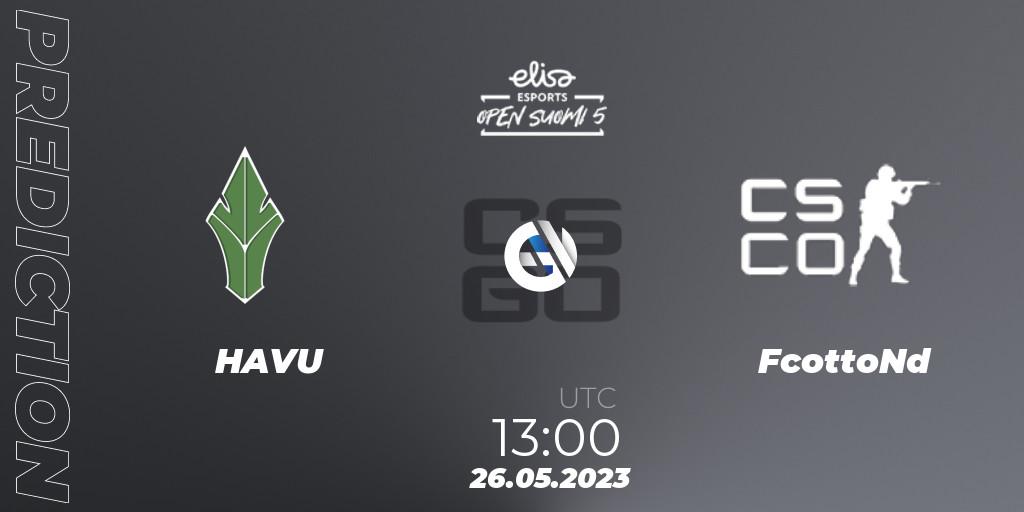 HAVU vs FcottoNd: Betting TIp, Match Prediction. 26.05.23. CS2 (CS:GO), Elisa Open Suomi Season 5