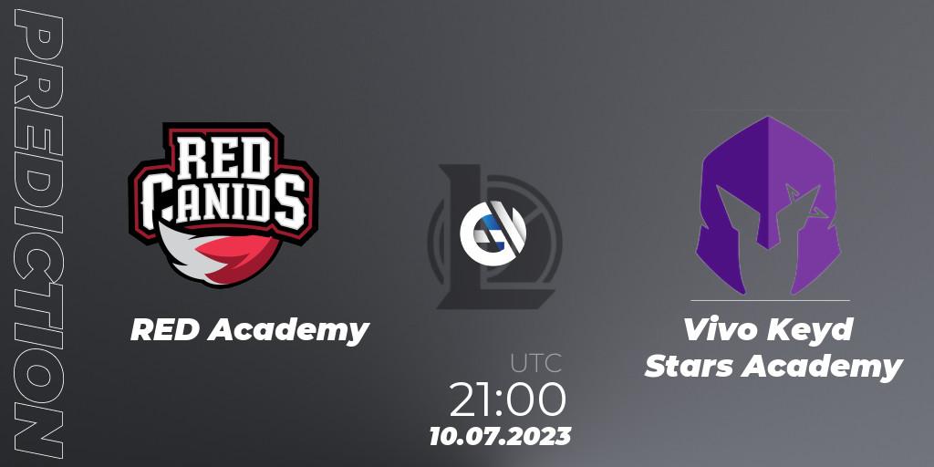 RED Academy vs Vivo Keyd Stars Academy: Betting TIp, Match Prediction. 10.07.2023 at 21:00. LoL, CBLOL Academy Split 2 2023 - Group Stage